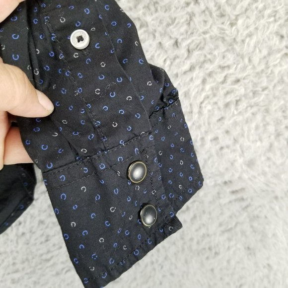 American Eagle Outfitters Shirt Mens Medium Black Cotton Long Sleeve Vintage Fit - Picture 5 of 12